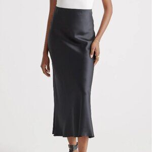 NWOT Quince 100% Washable Maxi Skirt XS Black